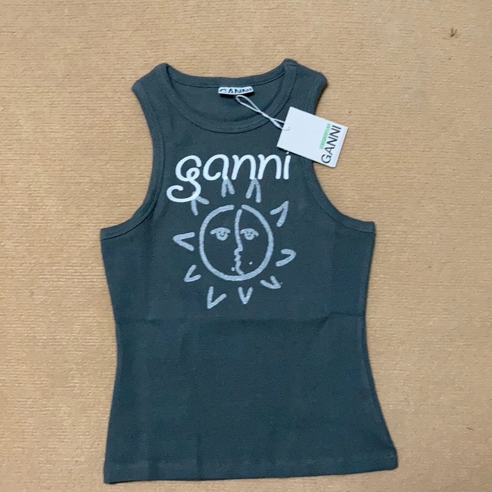 Ganni Women’s Gray Sleeveless Top size Small